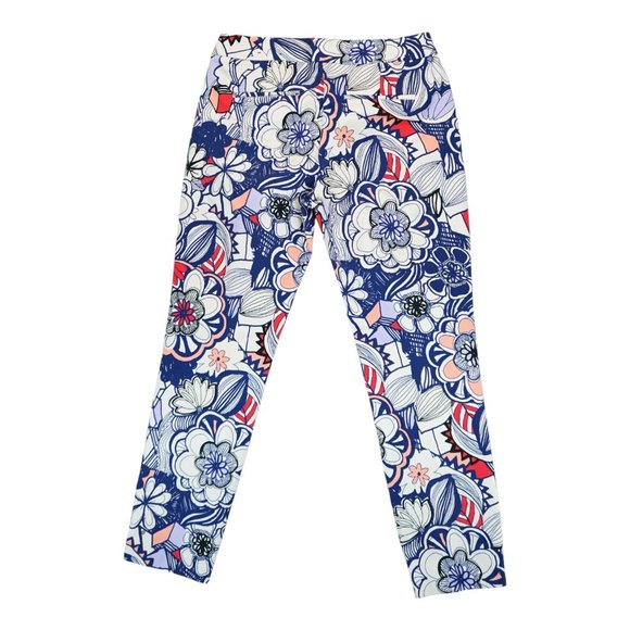 Express Floral Print Columnist Ankle Pant Size 4R Cotton Women's‎ - Picture 2 of 4